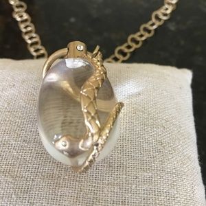 Stella and Dot Gold Tone Snake Orb Necklace